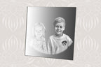 Custom portrait mirror engraving 30x30cm