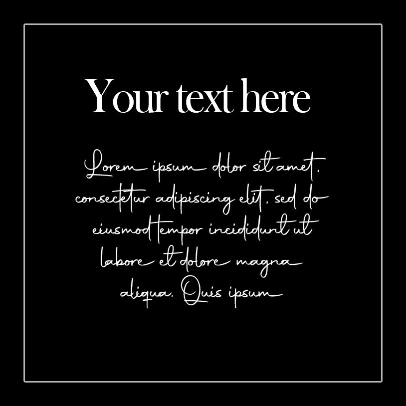 Custom text mirror engraving 30x30cm