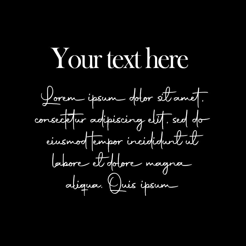 Custom text mirror engraving 30x30cm