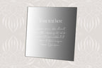Custom text mirror engraving 30x30cm